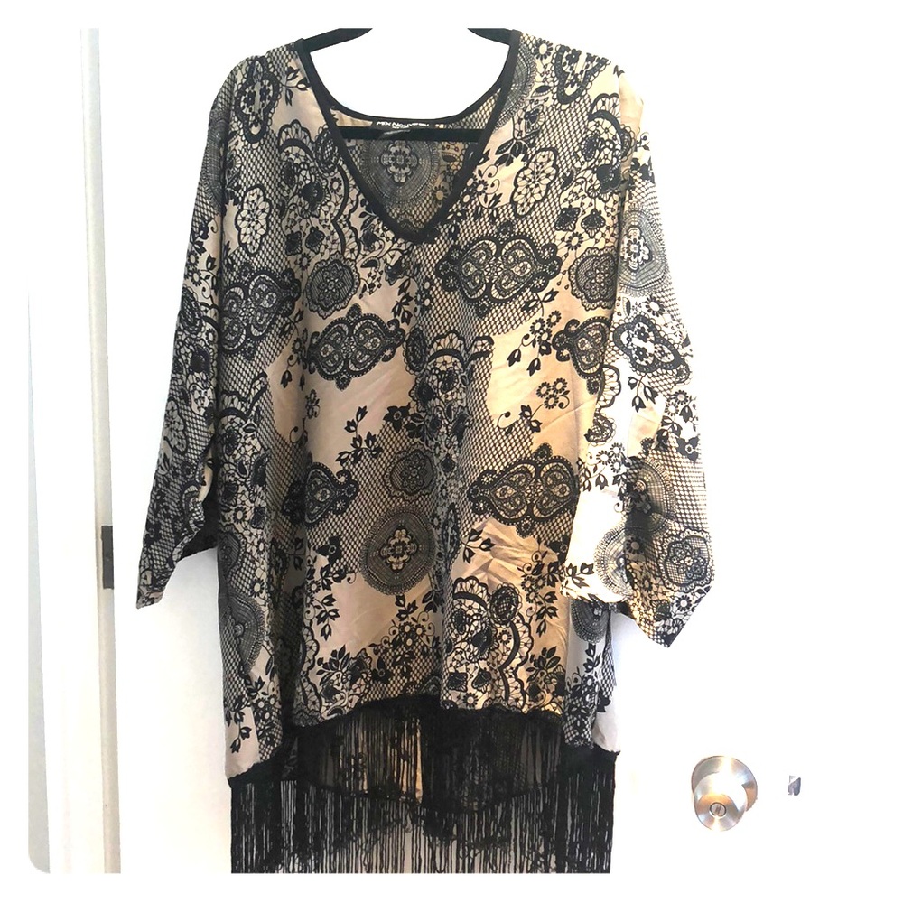 Fringe bottom tunic